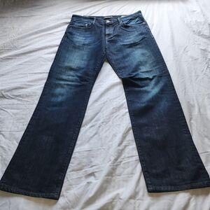 Mavi Men's Matt Relaxed Straight Leg Bootcut Jeans Dark Blue Sz 36/34 Is Used